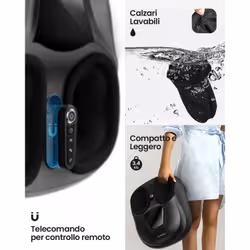 Renpho RF-M058R Massaggiatore Plantare Shiatsu con Pressoterapia, Funzione Calore, Telecomando Magnetico e Calzari Lavabili, Nero - Vista aggiuntiva 5
