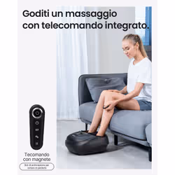 Renpho RF-M058R Massaggiatore Plantare Shiatsu con Pressoterapia, Funzione Calore, Telecomando Magnetico e Calzari Lavabili, Nero - Vista aggiuntiva 6