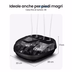 Renpho RF-M058R Massaggiatore Plantare Shiatsu con Pressoterapia, Funzione Calore, Telecomando Magnetico e Calzari Lavabili, Nero - Vista aggiuntiva 7