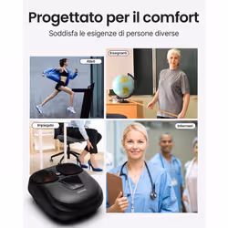 Renpho RF-M058R Massaggiatore Plantare Shiatsu con Pressoterapia, Funzione Calore, Telecomando Magnetico e Calzari Lavabili, Nero - Vista aggiuntiva 8