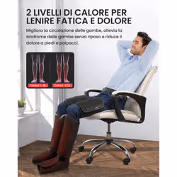 Renpho ALM079H Aeria Ultimate Thermal 2, Massaggiatore ad Aria Compressa per Gambe, Funzione Calore, 6 Modalità e 4 Intensità - Vista aggiuntiva 6