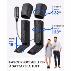 Renpho ALM079H Aeria Ultimate Thermal 2, Massaggiatore ad Aria Compressa per Gambe, Funzione Calore, 6 Modalità e 4 Intensità - Vista aggiuntiva 7