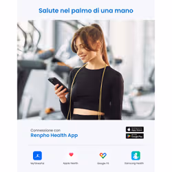 Renpho Elis Solar 2, Bilancia Smart pesapersone Bluetooth ad Energia Solare con Superficie ITO, 13 Metriche Corporee e App Integrata - Vista aggiuntiva 5