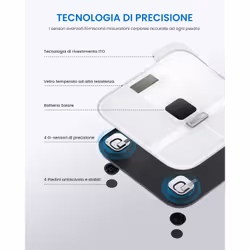 Renpho Elis Solar 2, Bilancia Smart pesapersone Bluetooth ad Energia Solare con Superficie ITO, 13 Metriche Corporee e App Integrata - Vista aggiuntiva 8