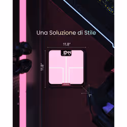 Renpho Elis Chroma, Bilancia Smart pesapersone Bluetooth con Illuminazione RGB Personalizzabile, 13 Metriche Corporee, Display LED e Ricarica USB-C - Vista aggiuntiva 5
