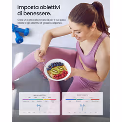 Renpho Elis 1C, Bilancia pesapersone Smart Bluetooth in Vetro Temperato, 13 Metriche Corporee, Display LED e Modalità Bambino - Vista aggiuntiva 4