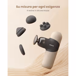 Renpho Mini Thermal R-WMG10, Pistola Massaggiante Portatile con Funzione Calore, 4 Testine in Silicone e 4 Velocità - Vista aggiuntiva 7