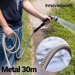 Non hai ancora il tubo da giardino metallico infrangibile InnovaGoods Home Garden (30 m) ? Finalmente potrai innaffiare la tu ...