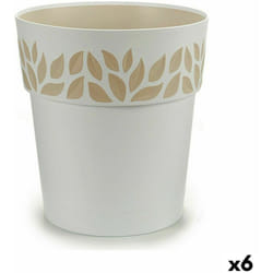Stefanplast - Vaso autoinnaffiante cloe bianco plastica 29 x 29 x 29 cm (6 pezzi)