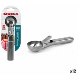 Quttin - Cucchiaio da gelato 62955 acciaio inox argentato 18 x 5 x 4 cm (12 pezzi)
