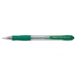 Pilot Super Grip Medium Verde Penna a sfera retrattile a clip Medio 1 pz