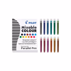 Pilot Parallel Pen, Nero, Blu, Marrone, Verde, Verde chiaro, Blu marino, Arancione, Rosa, Viola, Rosso, Turchese, Giallo, Ner ...