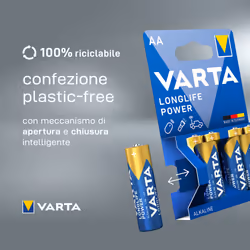 Varta Longlife Power, Batteria Alcalina, AA, Mignon, LR6, 1.5V, Blister da 4, Made in Germany - Vista aggiuntiva 8