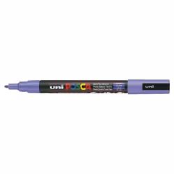 POSCA uni PC-3M, 1 pz, Lillà, Tipo di punta, Nero, Lillà, Plastica, Polipropilene (PP), 0,9 mm
