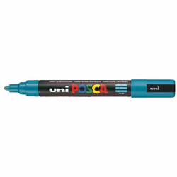 POSCA uni PC-5M, 1 pz, Verde, Tipo di punta, Nero, Verde, Medio, 1,8 mm