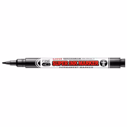 Uni-Ball Super Ink PNA-125, Nero, Punta sottile, Nero, Plastica, 0,9 mm, Tessuto, Carta