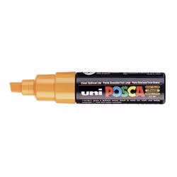 POSCA uni PC-8K, 1 pz, Giallo, Punta smussata, Nero, Giallo, 8 mm, Inchiostro a base di acqua