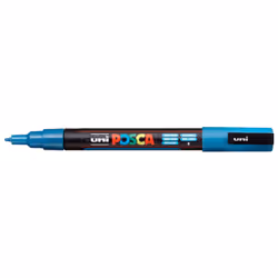 POSCA PC-3M Azzurro scintillante, Azzurro, Multicolore, Sparkling Light Blue, 1 colori, Fine, Inchiostro a base di acqua