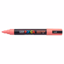 POSCA PC-5M Rosa corallo, Corallo, Rosa, Multicolore, 1 colori, Medio, Inchiostro a base di acqua, Tipo di punta
