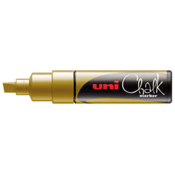 Uni-Ball ChalkGlass PWE-8K evidenziatore in gesso Scalpello Oro 1 pz