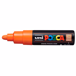 Uni-Ball ChalkGlass PC-7M Arancia, Arancione, Multicolore, 1 colori, Inchiostro a base di acqua, Tipo di punta, Rotondo