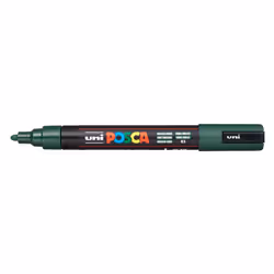 POSCA PC-5M Verde inglese, Verde, Multicolore, English Green, 1 colori, Medio, Inchiostro a base di acqua