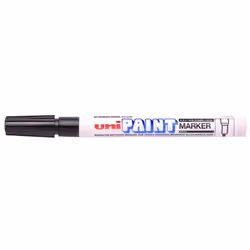 Uni-Ball Paint PX-21, Nero, Bianco, 1 colori, Punta sottile, Rotondo, Tessuto, Vetro, Metallo, Carta, Plastica, Pietra, Legno