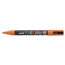 POSCA uni PC-3M, 1 pz, Arancione, Tipo di punta, Nero, Arancione, Plastica, Polipropilene (PP), 0,9 mm