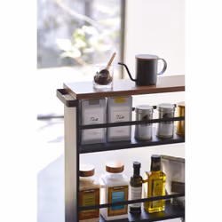 Yamazaki 3628 scaffale e salvaspazio da bagno Nero Acciaio, Legno - Vista aggiuntiva 5