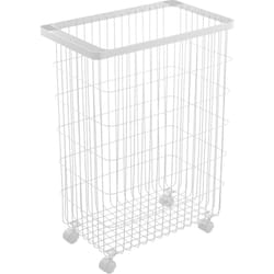Cesto per biancheria con ruote in metallo H56.5cm