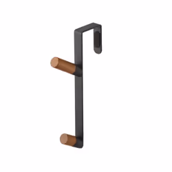 Yamazaki Türhänger Tosca schwarz, Interno, Gancio da parete, Nero, Legno, Acciaio, Legno, Rettangolo, 98 mm