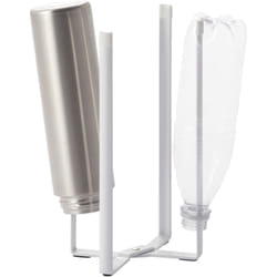 Yamazaki - 6784 tower Supporto multiuso da cucina, bianco, resina acciaio/silicone, design minimalista, 12 x 10 x 27 cm (LxPxA)