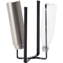 Yamazaki - 6785 tower Supporto multiuso da cucina, nero, Resina acciaio/silicio, minimalista, 12 x 10 x 27 cm