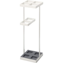 Yamazaki - Umbrella Stand Portaombrelli, Acciaio, Bianco, 11x11x36 cm