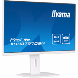 iiyama ProLite XUB2797QSN-W1 27" Wide Quad HD LED Bianco - Vista aggiuntiva 4