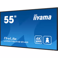 iiyama LH5575UHS-B1AG visualizzatore di messaggi Pannello piatto per segnaletica digitale 54.6" LCD Wi-Fi 500 cd/m² 4K Ultra HD Nero Processore integrato 24/7 - Vista aggiuntiva 7