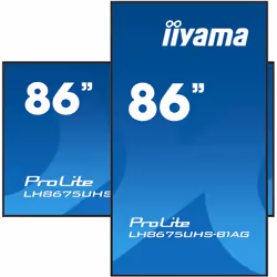 iiyama LH8675UHS-B1AG visualizzatore di messaggi Pannello piatto per segnaletica digitale 2,17 m (85.6") LCD Wi-Fi 500 cd/m² 4K Ultra HD Nero Processore integrato 24/7 - Vista aggiuntiva 4