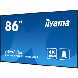 iiyama LH8675UHS-B1AG visualizzatore di messaggi Pannello piatto per segnaletica digitale 2,17 m (85.6") LCD Wi-Fi 500 cd/m² 4K Ultra HD Nero Processore integrato 24/7 - Vista aggiuntiva 7