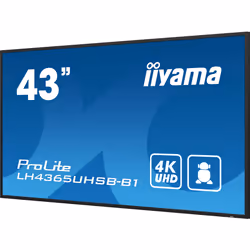 iiyama LH4365UHSB-B1 visualizzatore di messaggi Design chiosco 42.5" LED Wi-Fi 800 cd/m² 4K Ultra HD Nero Processore integrato 24/7 - Vista aggiuntiva 7