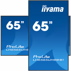iiyama LH6565UHSB-B1 visualizzatore di messaggi Design chiosco 64.5" LED Wi-Fi 800 cd/m² 4K Ultra HD Nero Processore integrato 24/7 - Vista aggiuntiva 4
