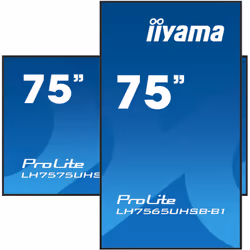 iiyama LH7565UHSB-B1 visualizzatore di messaggi Design chiosco 74.5" LED Wi-Fi 800 cd/m² 4K Ultra HD Nero Processore integrato 24/7 - Vista aggiuntiva 4