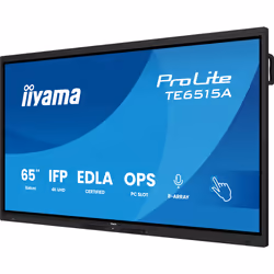 iiyama TE6515A-B1AG visualizzatore di messaggi Pannello piatto per segnaletica digitale 163,8 cm (64.5") Wi-Fi 550 cd/m² 4K Ultra HD Nero Touch screen Processore integrato Android - Vista aggiuntiva 3