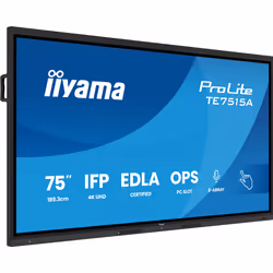 iiyama TE7515A-B1AG visualizzatore di messaggi Pannello piatto per segnaletica digitale 189,2 cm (74.5") Wi-Fi 550 cd/m² 4K Ultra HD Nero Touch screen Processore integrato Android - Vista aggiuntiva 2