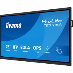 iiyama TE7515A-B1AG visualizzatore di messaggi Pannello piatto per segnaletica digitale 189,2 cm (74.5") Wi-Fi 550 cd/m² 4K Ultra HD Nero Touch screen Processore integrato Android - Vista aggiuntiva 3