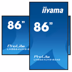 iiyama LH8664UHS-B2AG visualizzatore di messaggi Pannello piatto per segnaletica digitale 86" Wi-Fi 500 cd/m² 4K Ultra HD Nero Processore integrato Android 24/7 - Vista aggiuntiva 4