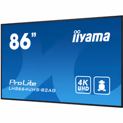 iiyama LH8664UHS-B2AG visualizzatore di messaggi Pannello piatto per segnaletica digitale 86" Wi-Fi 500 cd/m² 4K Ultra HD Nero Processore integrato Android 24/7 - Vista aggiuntiva 6