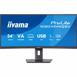 iiyama ProLite XCB3494WQSU-B1, 86,4 cm (34"), 3440 x 1440 Pixel, UltraWide Quad HD, LED, 0,4 ms, Nero