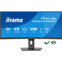 iiyama ProLite XCB3494WQSU-B1 Monitor PC 86,4 cm (34") 3440 x 1440 Pixel UltraWide Quad HD LED Nero