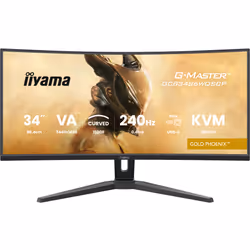 iiyama G-MASTER GCB3486WQSCP-B1, 86,4 cm (34"), 1440 x 3440 Pixel, 4K Ultra HD, 0,4 ms, Nero