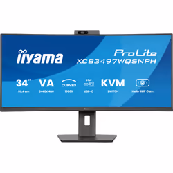 iiyama ProLite XCB3497WQSNPH-B1, 86,4 cm (34"), 3440 x 1440 Pixel, 0,4 ms, Nero